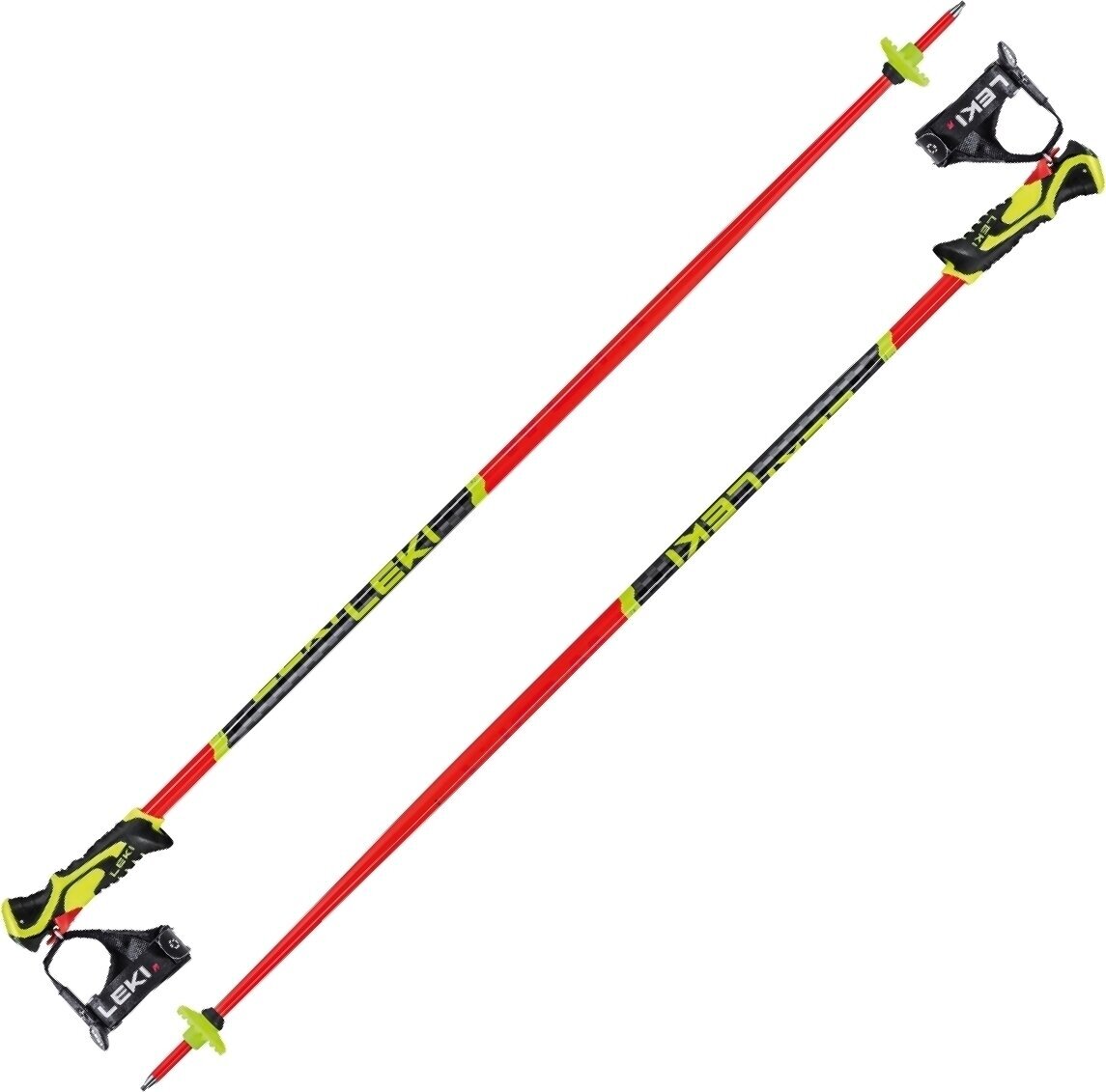 Photos - Ski Poles Leki WCR Lite SL 3D Bright Red/Black/Neonyellow 95 cm  65265 