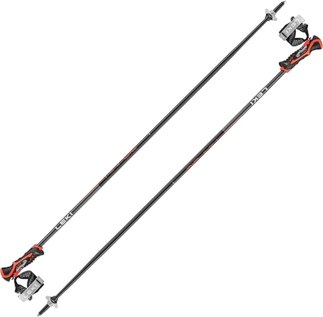 Ski-stokken Leki Airfoil 3D Black/Bright Red/Dark Anthracite 115 cm Ski-stokken