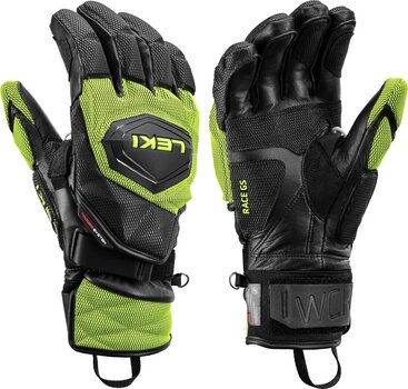 Ski Gloves Leki WCR Venom GS 3D Black/Ice Lemon 8 Ski Gloves - 1