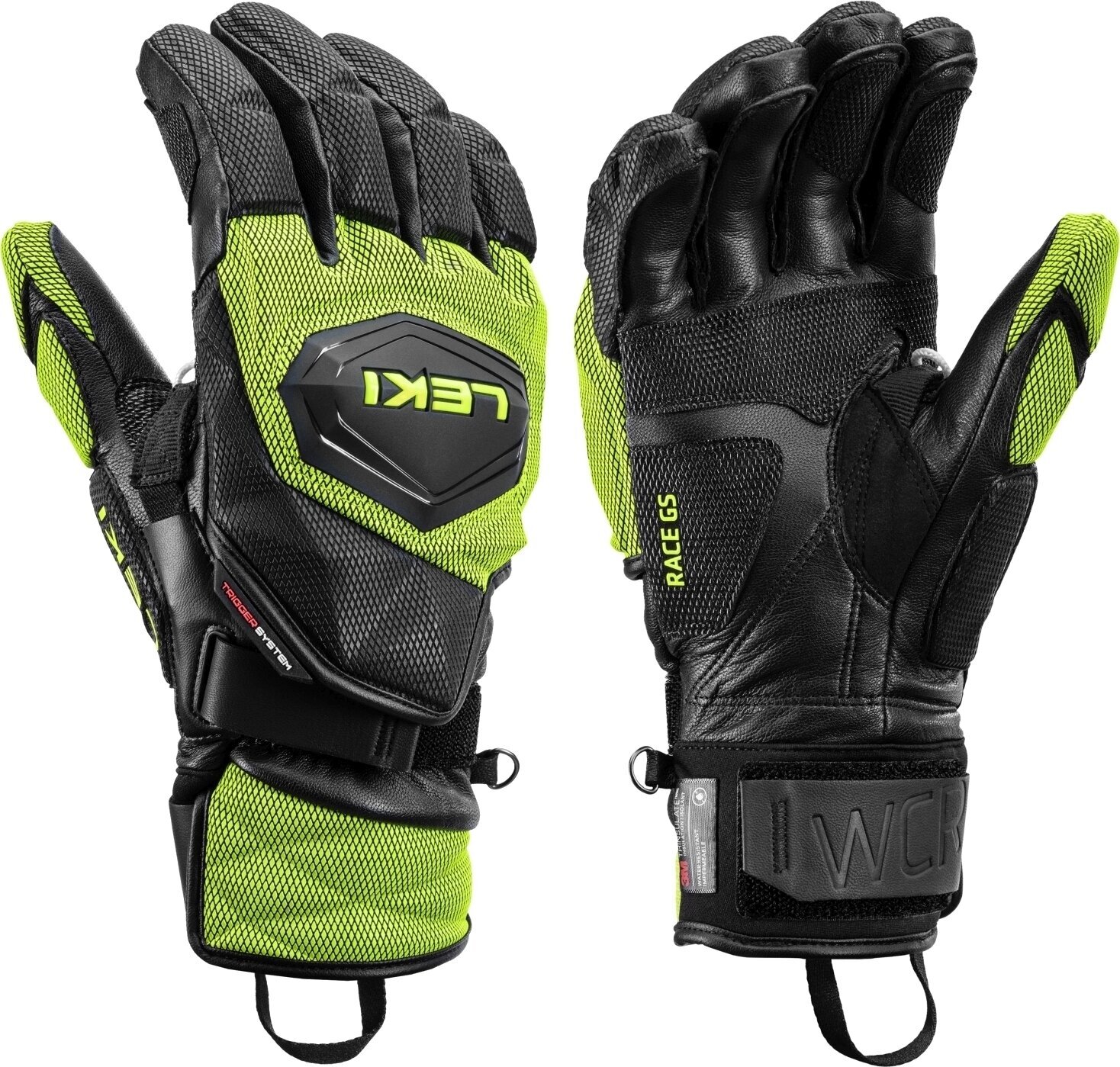 SkI Handschuhe Leki WCR Venom GS 3D Black/Ice Lemon 8,5 SkI Handschuhe