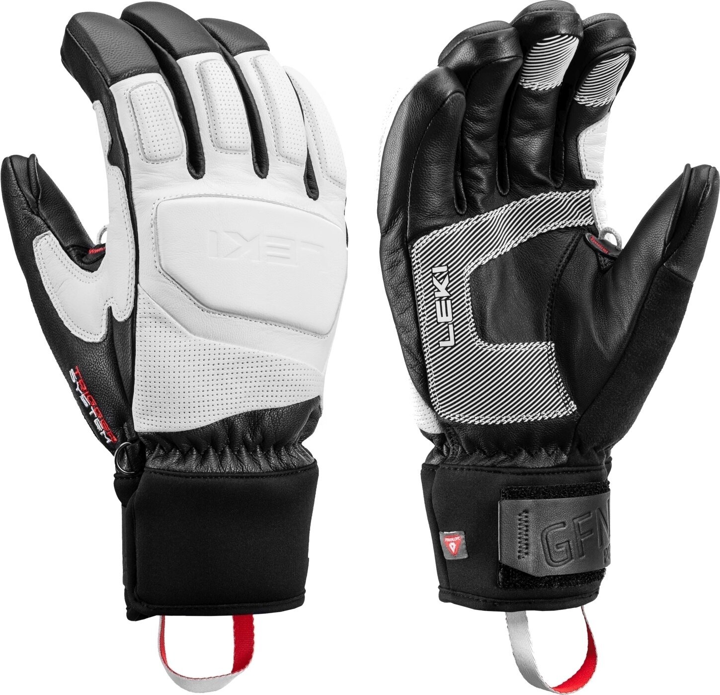 Ski Gloves Leki Griffin Prime 3D White/Black/Graphite 7,5 Ski Gloves