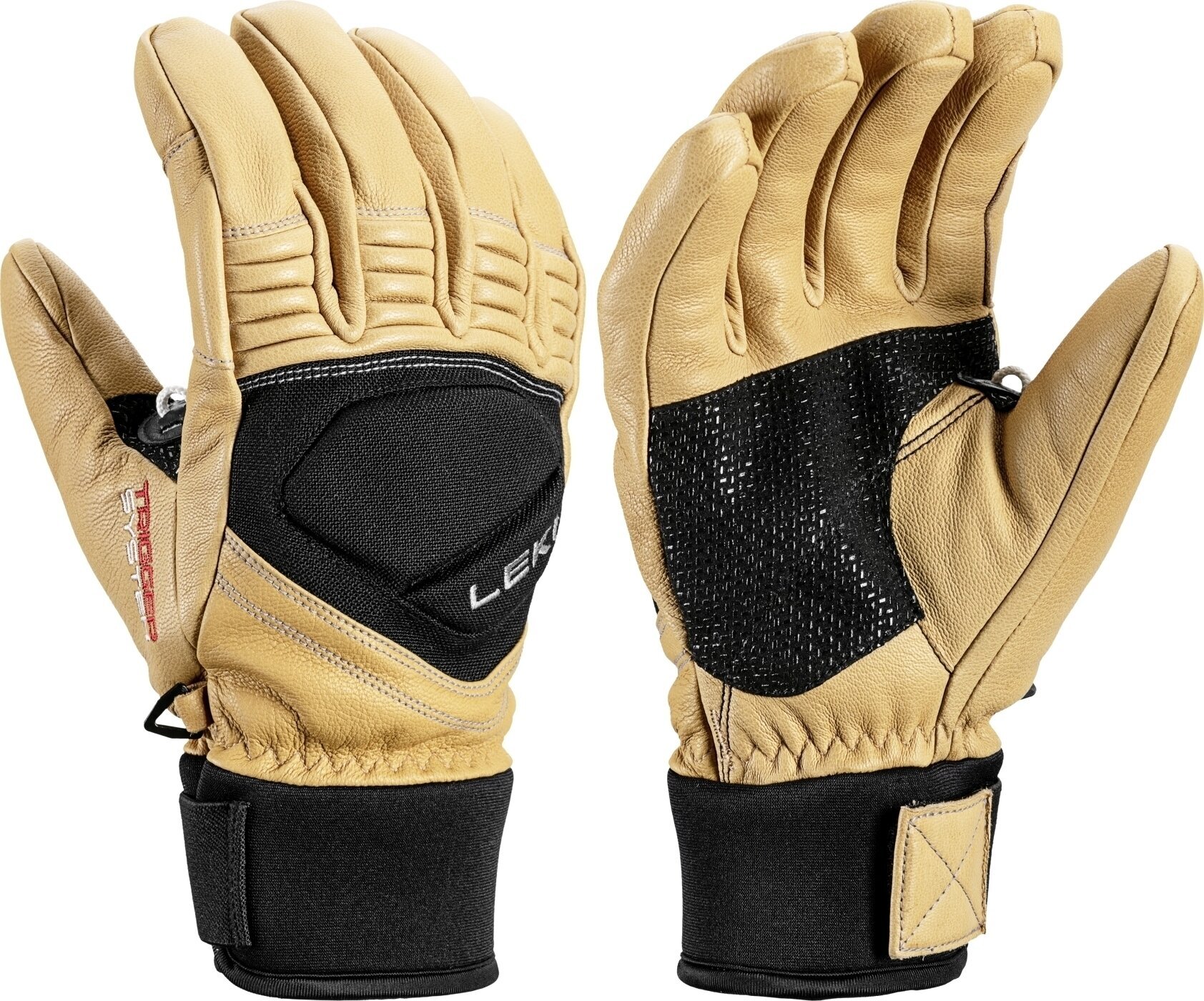 Ski Gloves Leki Copper 3D Tan/Black 7 Ski Gloves