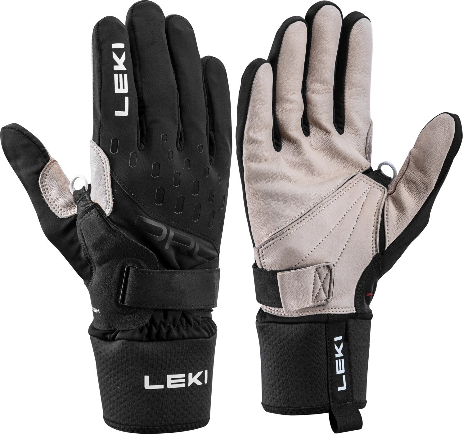 Guantes de esquí Leki PRC Premium Shark Black/Sand 9,5 Guantes de esquí