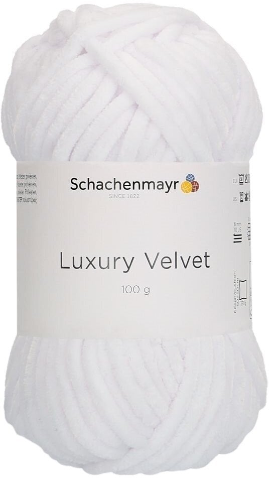 Pletací příze Schachenmayr Luxury Velvet 00001 Polar Bear Pletací příze