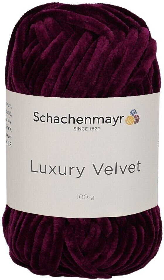 Knitting Yarn Schachenmayr Luxury Velvet 00032 Burgundy Knitting Yarn