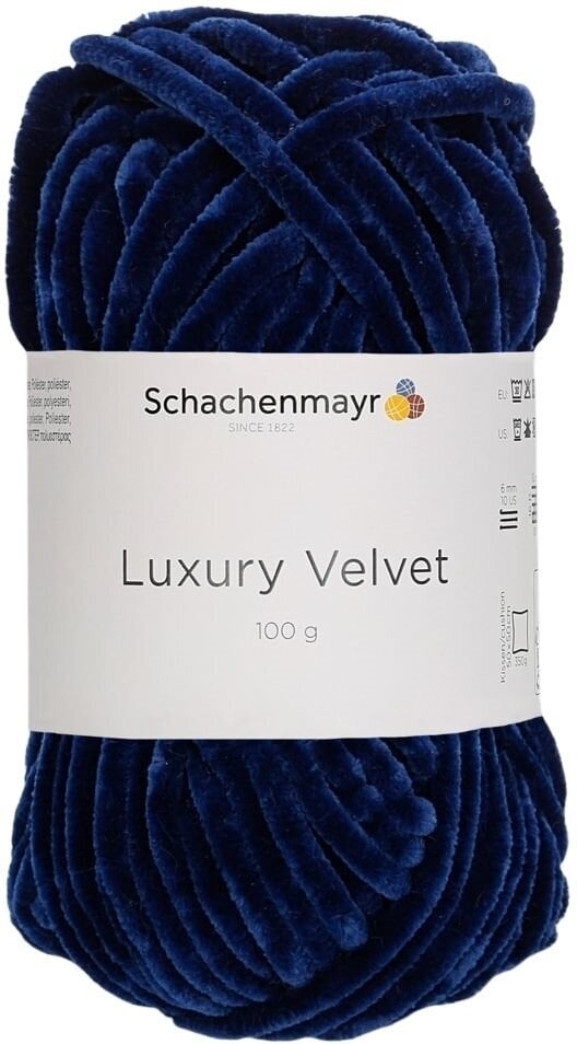 Fil à tricoter Schachenmayr Luxury Velvet 00050 Navy Fil à tricoter