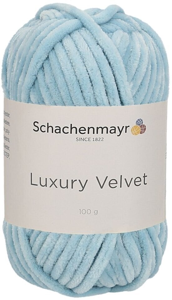 Strickgarn Schachenmayr Luxury Velvet 00053 Baby Blue Strickgarn