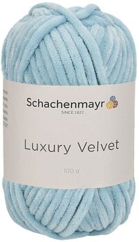 Fios para tricotar Schachenmayr Luxury Velvet 00053 Baby Blue Fios para tricotar - 1