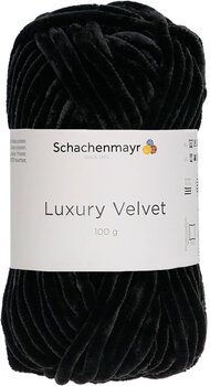 Pređa za pletenje Schachenmayr Luxury Velvet 00099 Black Sheep Pređa za pletenje - 1