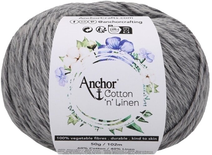 Νήμα κροσέ Anchor Cotton 'n' Linen 00007 Shadow Νήμα κροσέ