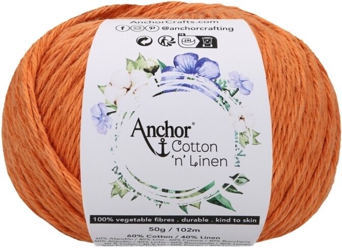 Νήμα κροσέ Anchor Cotton 'n' Linen 00011 Ginger Νήμα κροσέ