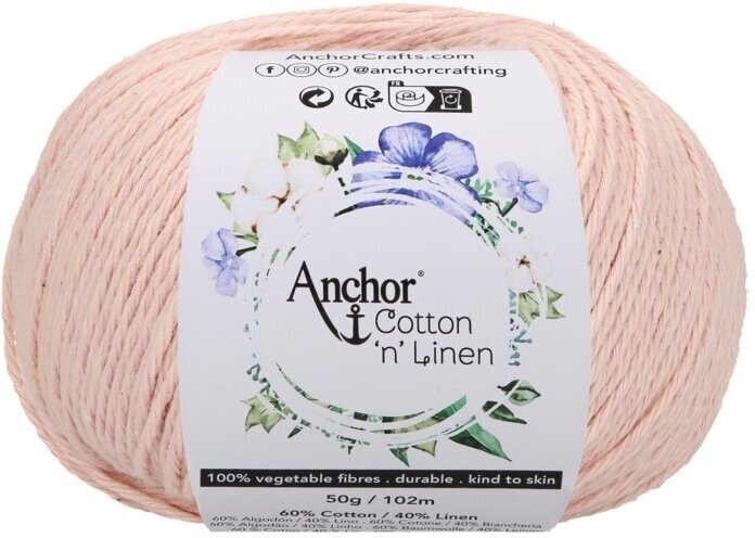 Przędza szydełkowa Anchor Cotton 'n' Linen 00015 Peony Przędza szydełkowa