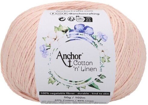 Плетене на една кука прежда Anchor Cotton 'n' Linen 00015 Peony Плетене на една кука прежда - 1