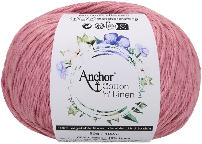 Fil de crochet Anchor Cotton 'n' Linen 00018 Heather Fil de crochet