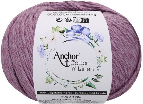 Kukičana pređa Anchor Cotton 'n' Linen 00021 Damson Kukičana pređa - 1