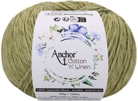 Häkelgarn Anchor Cotton 'n' Linen 00027 Fern Häkelgarn - 1