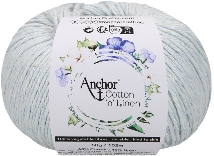 Νήμα κροσέ Anchor Cotton 'n' Linen 00029 Powder Νήμα κροσέ