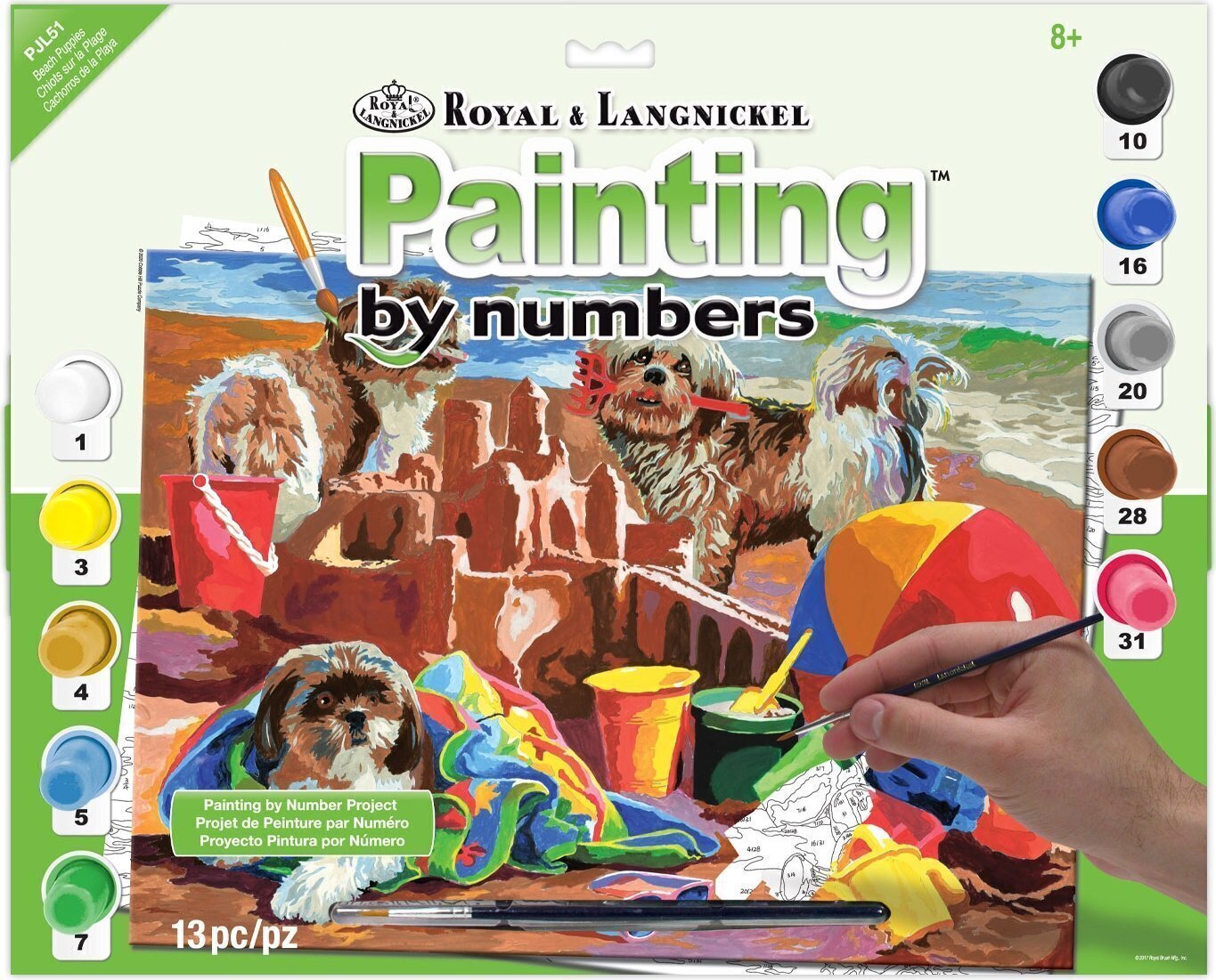 Painting by Numbers Royal & Langnickel Painting by Numbers Beach Puppies