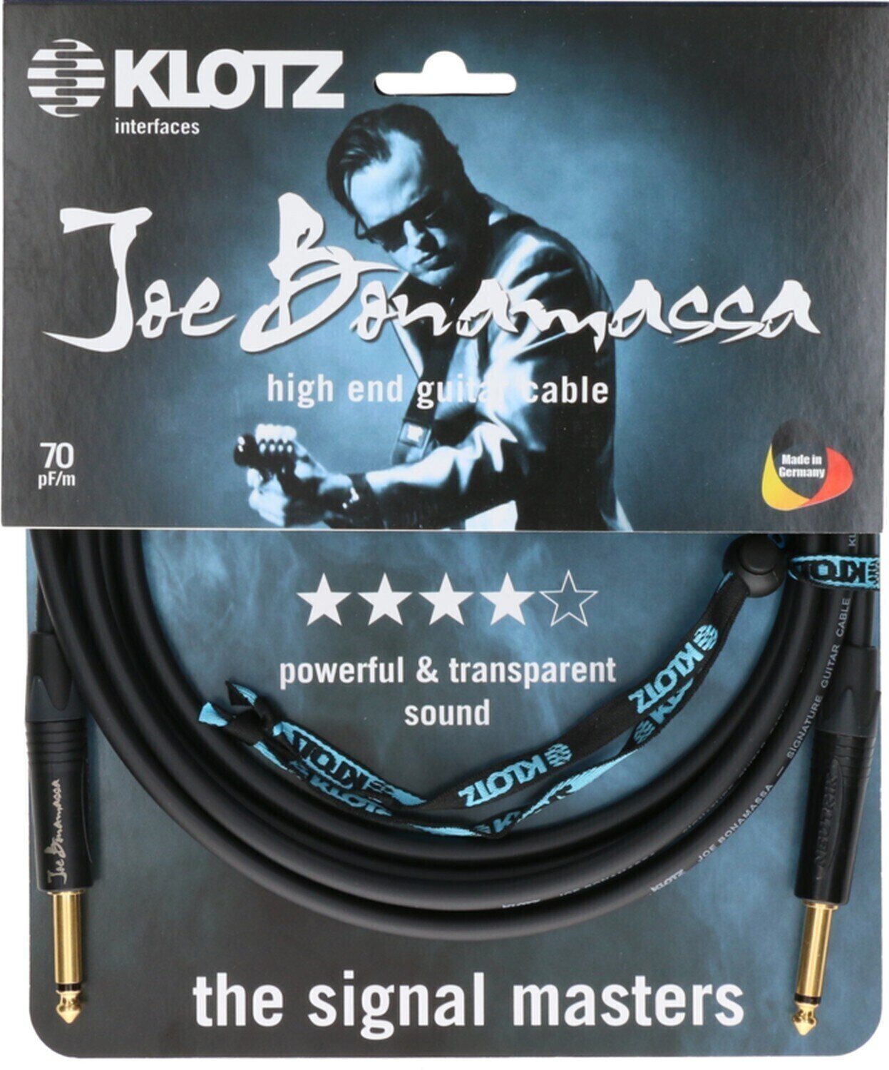 Instrumentkabel Klotz JBNPP060  J. Bonamassa 6 m Rak - Rak Instrumentkabel