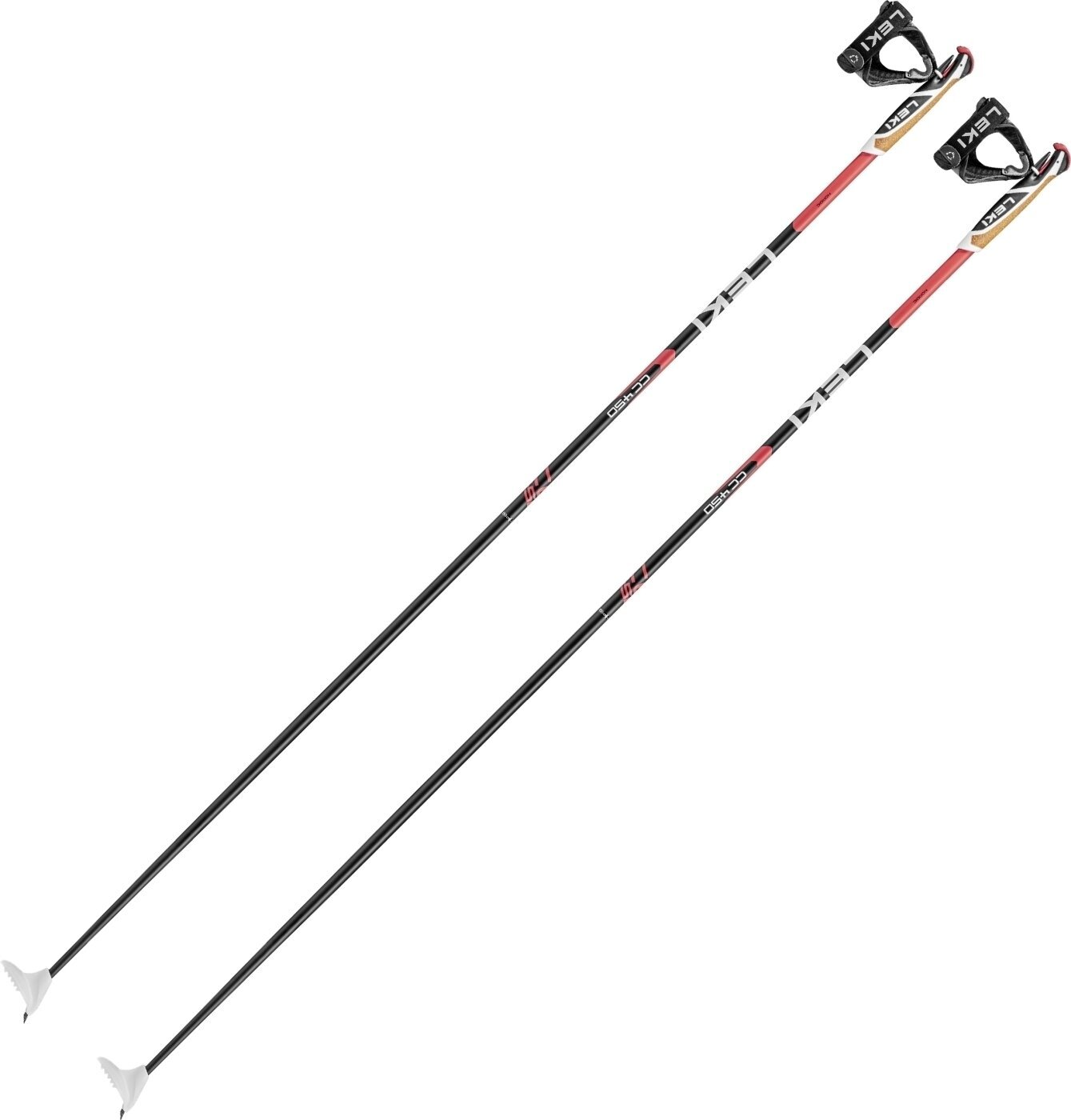 Bețe de schi Leki CC 450 Black/Cherryred/White 145 cm