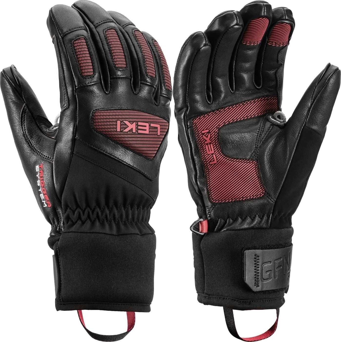 Ski Gloves Leki Griffin Pro 3D Women Black/Rosé 7,0 Ski Gloves