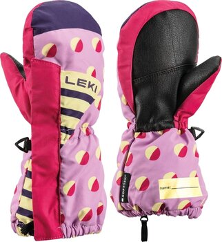 Ski-handschoenen Leki Little Paw Mitt Long Orchid/Berry 1 Ski-handschoenen - 1