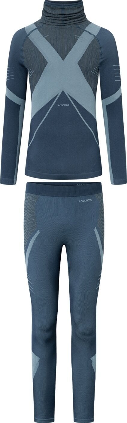 Termounderkläder Viking Fusion Man Set Base Layer Navy XL Termounderkläder