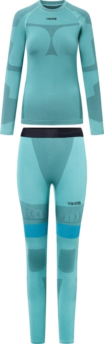 Thermo ondergoed voor dames Viking Volcanica Lady Set Base Layer Turquise/Black XS Thermo ondergoed voor dames