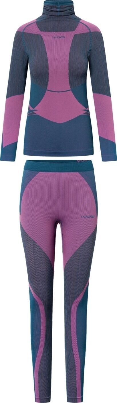 Thermal Underwear Viking Fusion Lady Set Base Layer Turquise/Fuchsia XS Thermal Underwear