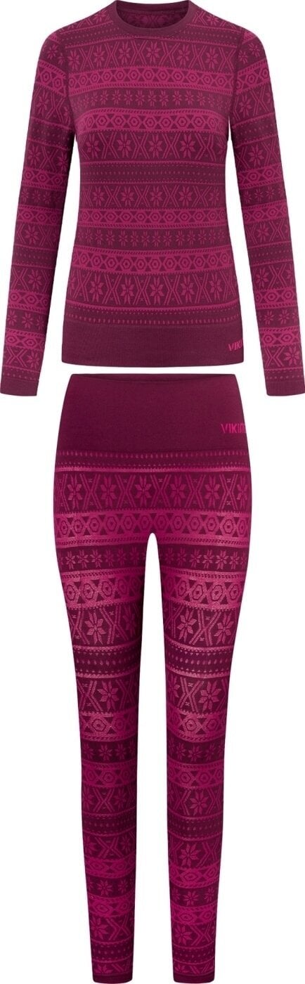 Thermo ondergoed voor dames Viking Hera Lady Set Base Layer Fuchsia S Thermo ondergoed voor dames