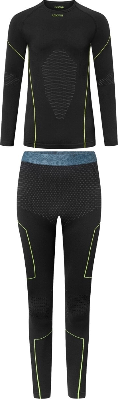 Thermo ondergoed voor heren Viking Atos Man Set Base Layer Black 2XL Thermo ondergoed voor heren