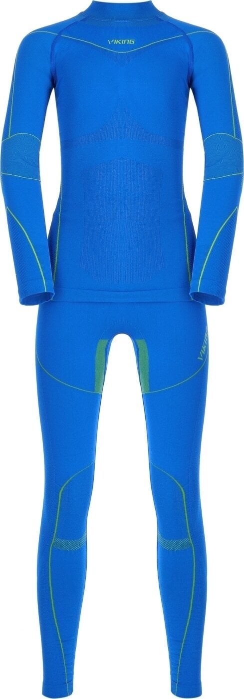 Thermal Underwear Viking Fliper Kids Set Base Layer Blue/Yellow 116/128 Thermal Underwear