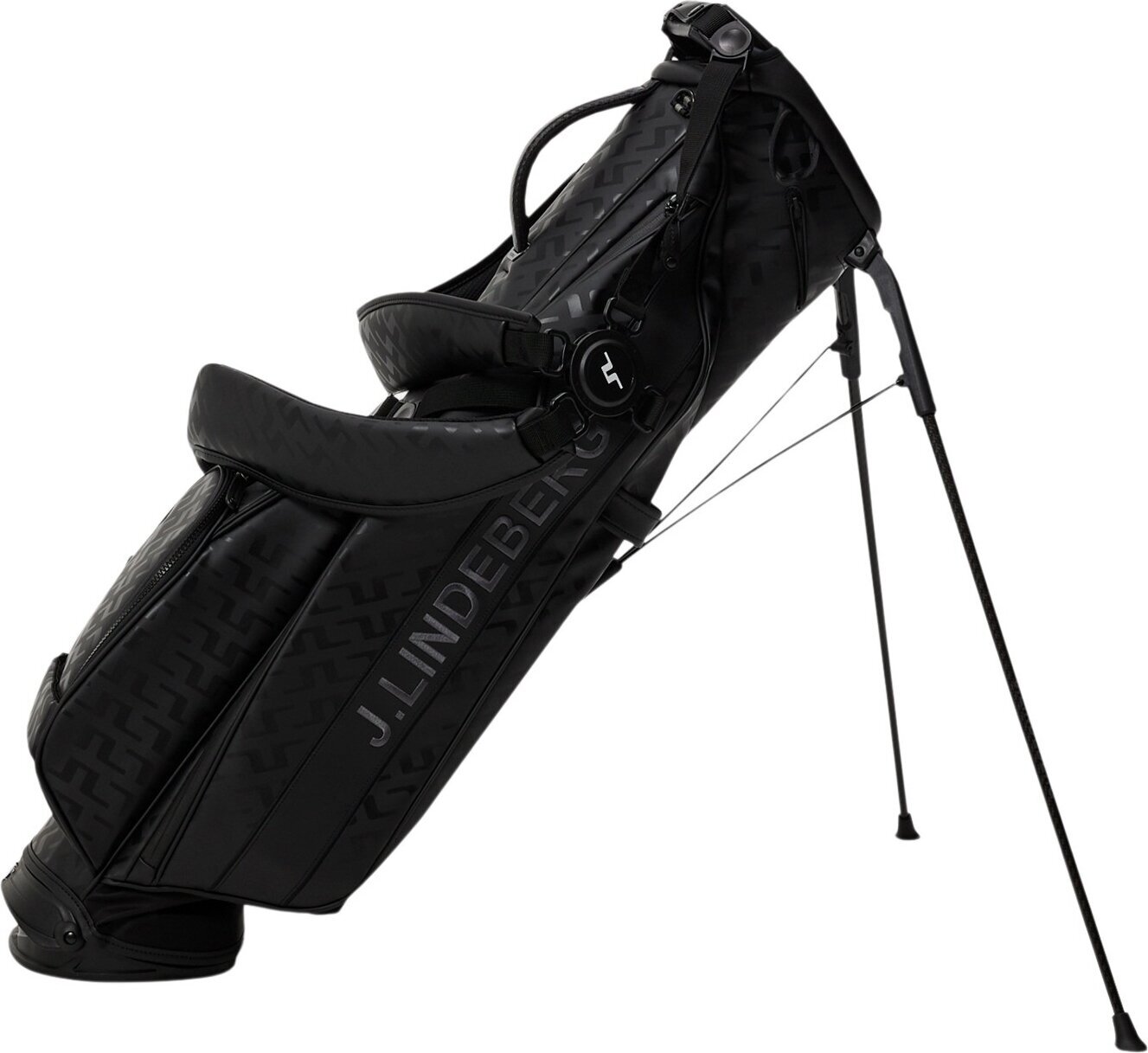 Golfbag J.Lindeberg Sunday Stand Print Golf Bag Black Golfbag