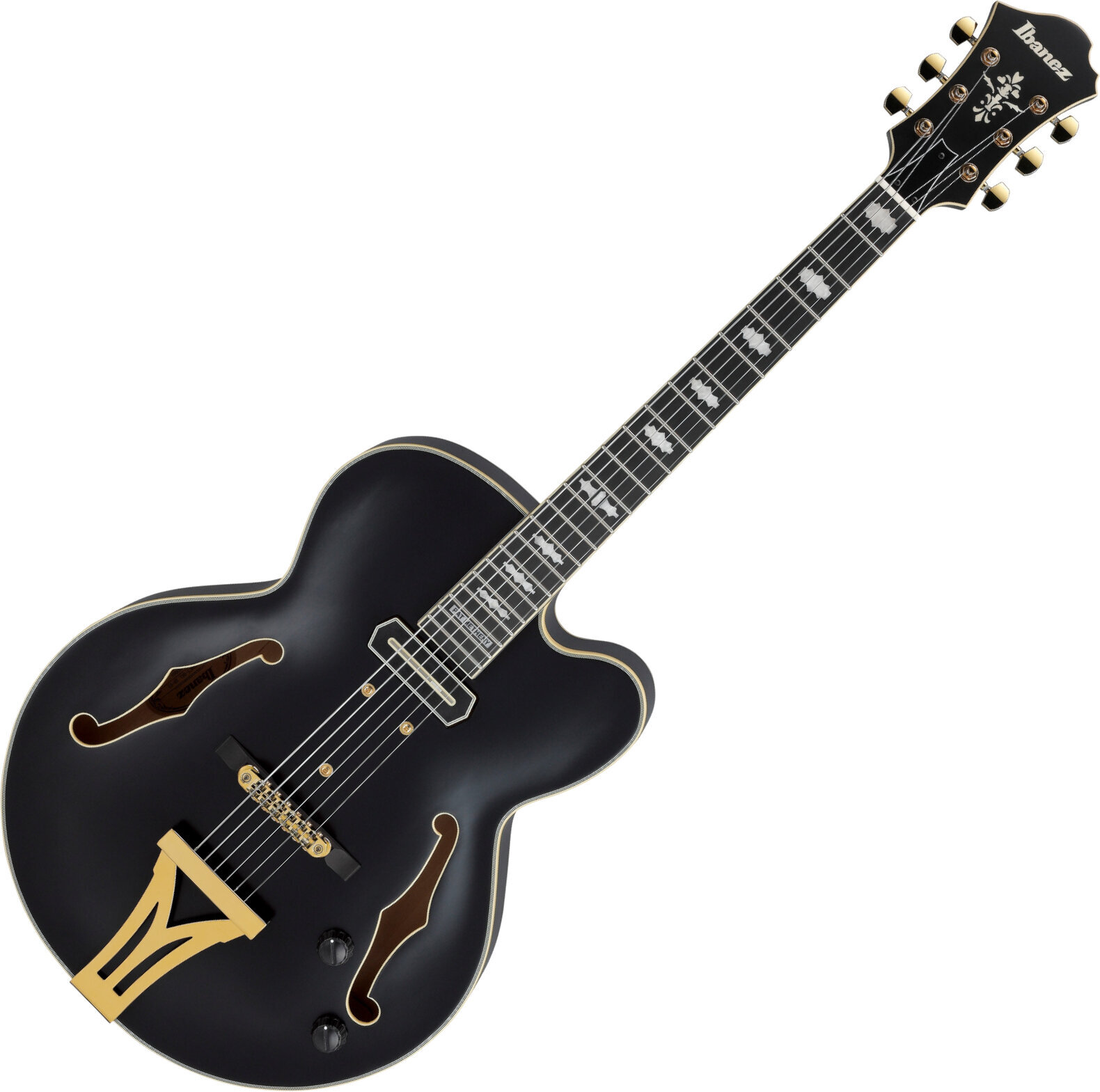 Félakusztikus - jazz-gitár Ibanez PM3C-BKL Black Low Gloss Félakusztikus - jazz-gitár