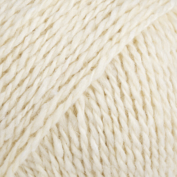 Fios para tricotar Drops Soft Tweed Uni Colour 01 Off White Fios para tricotar