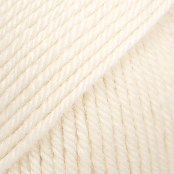 Strickgarn Drops Daisy Uni Colour 01 Off White Strickgarn