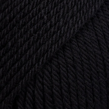 Strickgarn Drops Daisy Uni Colour 03 Black Strickgarn - 1