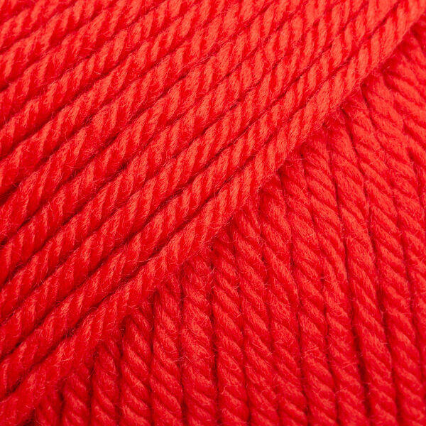 Strickgarn Drops Daisy Uni Colour 20 Red Strickgarn