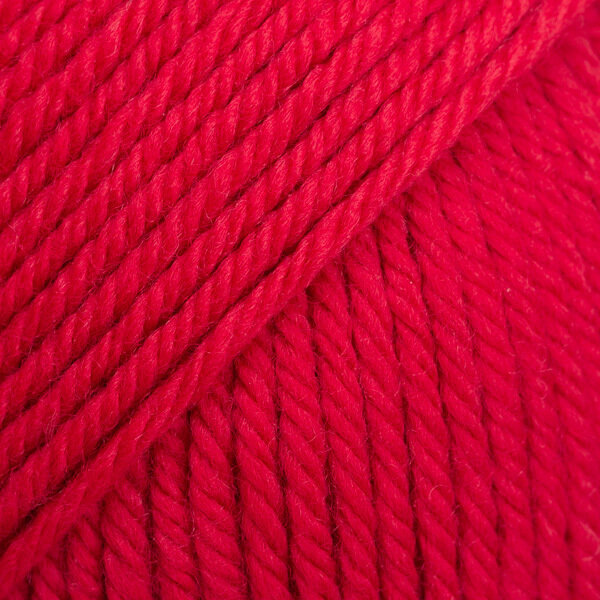 Fil à tricoter Drops Daisy Uni Colour 21 Crimson Red Fil à tricoter