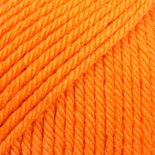 Knitting Yarn Drops Daisy Uni Colour 23 Orange Knitting Yarn