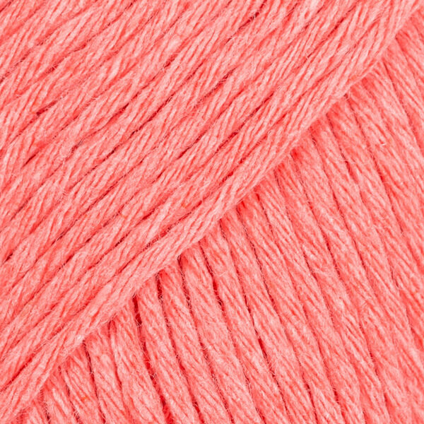 Przędza dziewiarska Drops Cotton Light Uni Colour 49 Coral Przędza dziewiarska