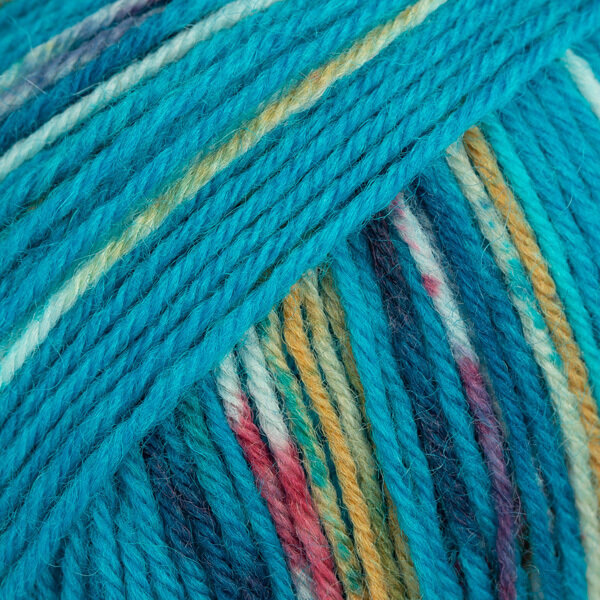 Knitting Yarn Drops Fabel Print 162 Blue Sea Knitting Yarn