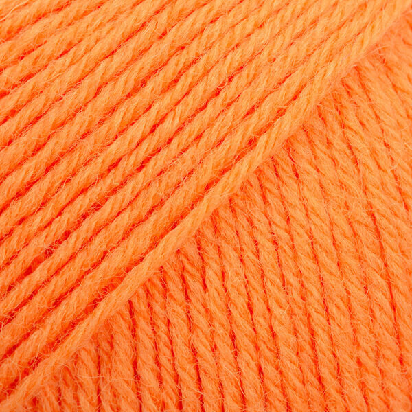 Fios para tricotar Drops Fabel Uni Colour 119 Electric Orange Fios para tricotar