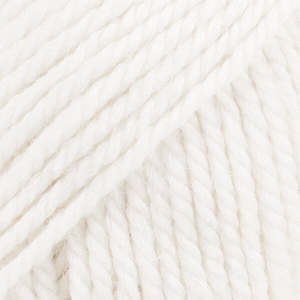 Knitting Yarn Drops Nepal Uni Colour 1101 White Knitting Yarn