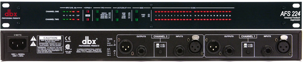 Feedback reductie dbx AFS224