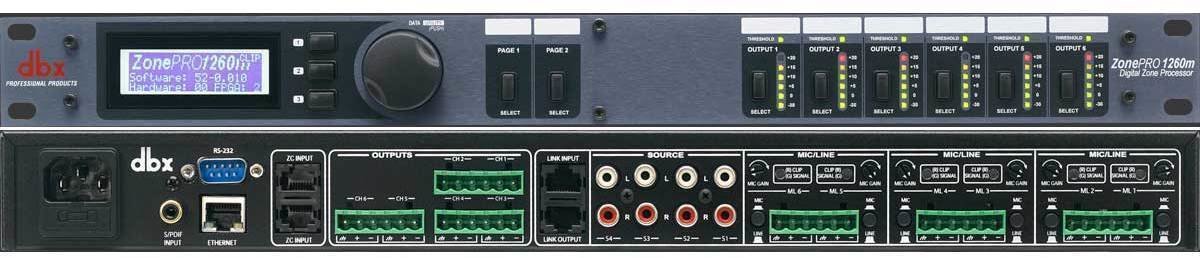 Rackmengpaneel dbx ZONE PRO 1260m