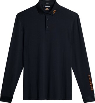 Πουκάμισα Πόλο J.Lindeberg Florian Long Sleeve Black L Πουκάμισα Πόλο - 1