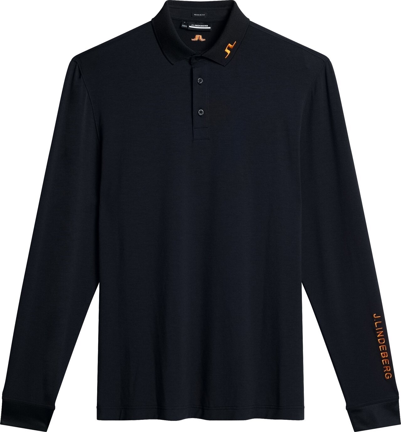 Πουκάμισα Πόλο J.Lindeberg Florian Long Sleeve Navy Melange M Πουκάμισα Πόλο