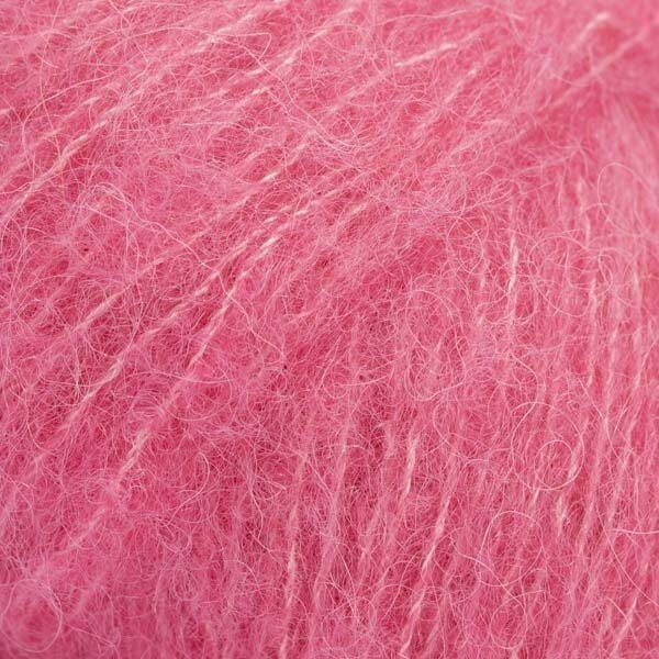 Strikkegarn Drops Brushed Alpaca Silk Uni Colour 31 Hot Pink Strikkegarn