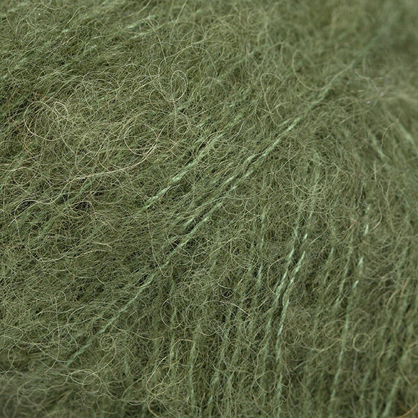 Przędza dziewiarska Drops Brushed Alpaca Silk Uni Colour 32 Moss Green Przędza dziewiarska